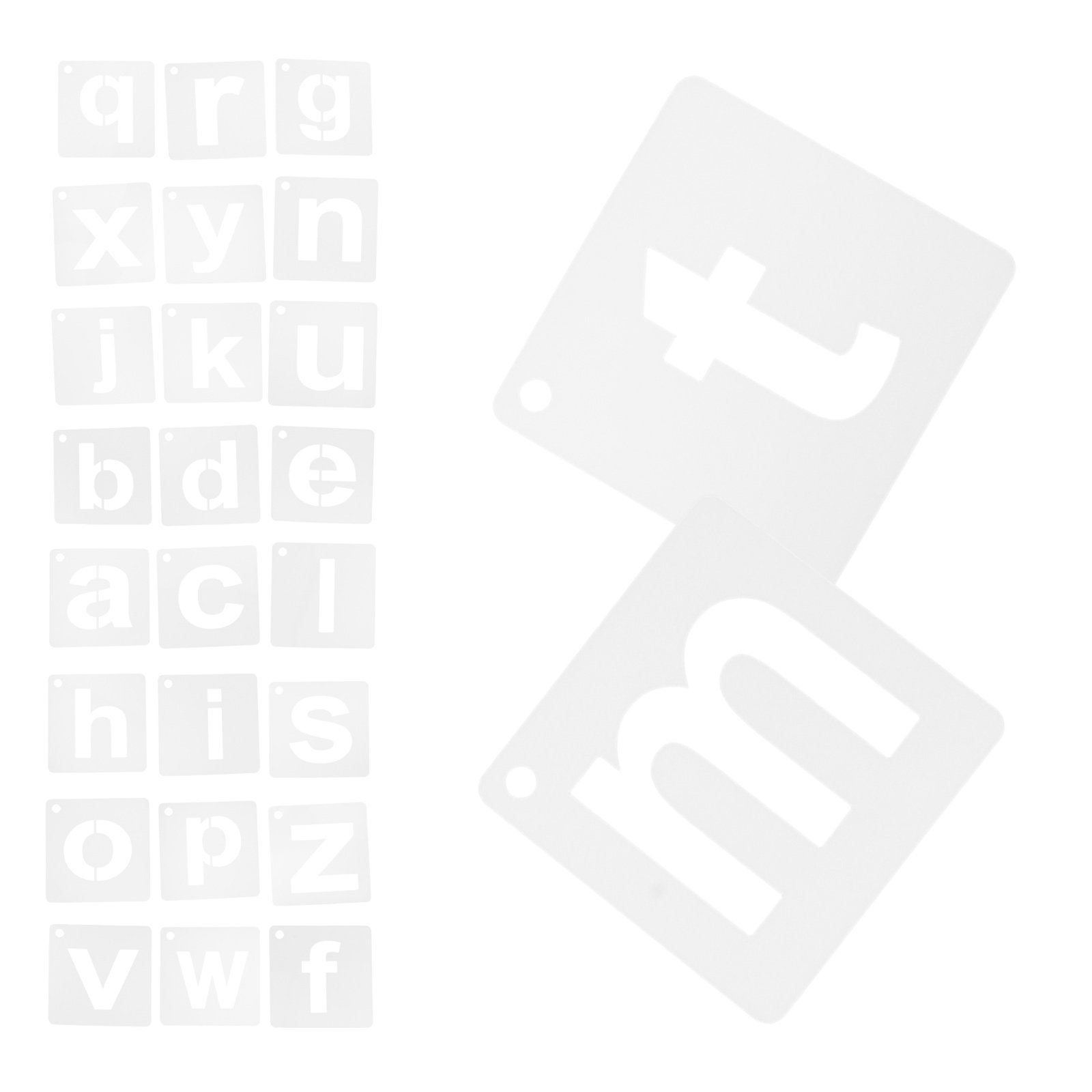 Art Craft Letter A - 1Set Reusable Letter Stencils Plastic Alphabet