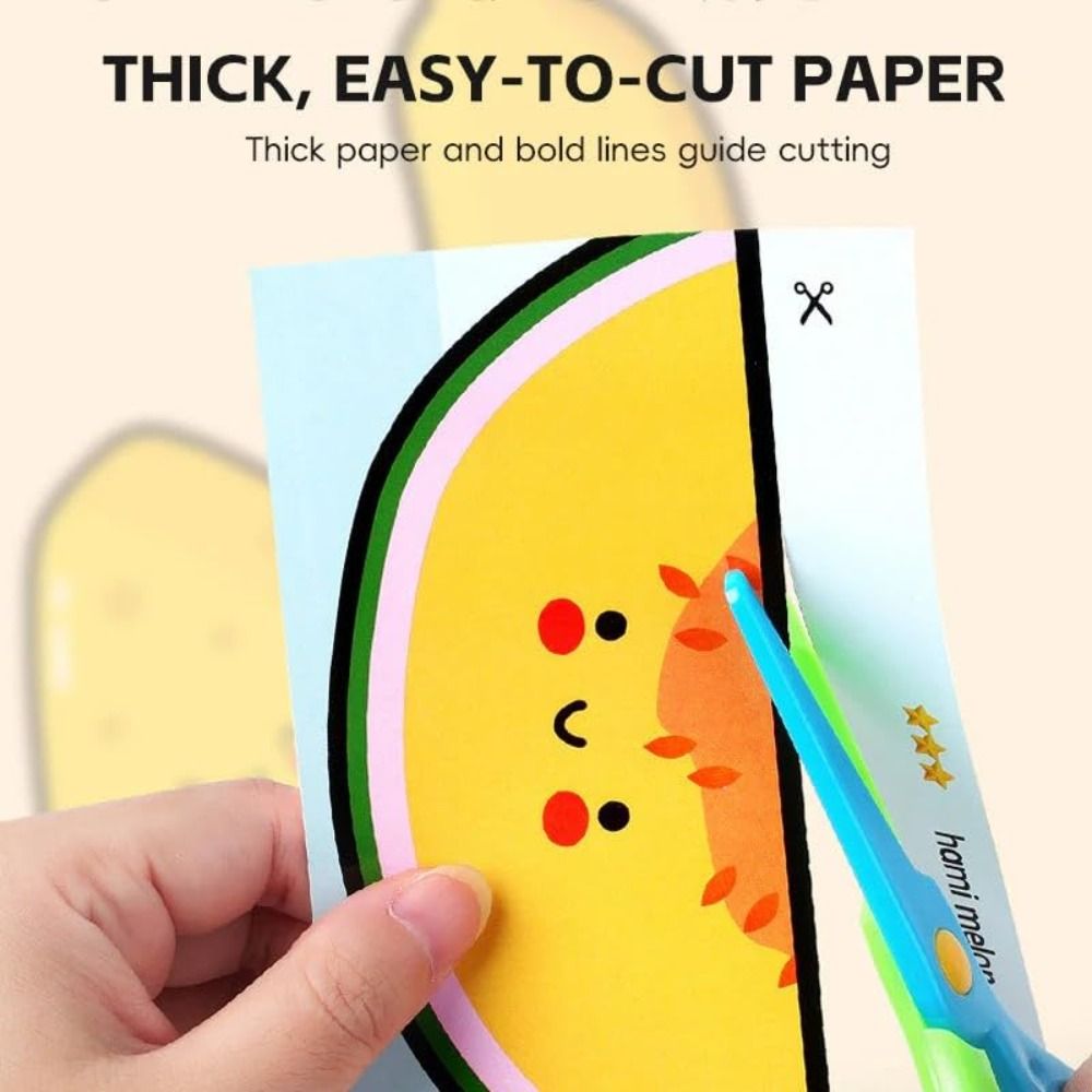 Art Craft For Preschool - Safety Children Paper Cuttings Kits with