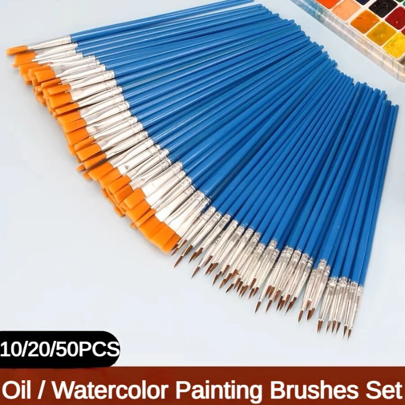 10/20/50 PCS Paint Brushes Set - Art Craft For 3 Year Old review and price