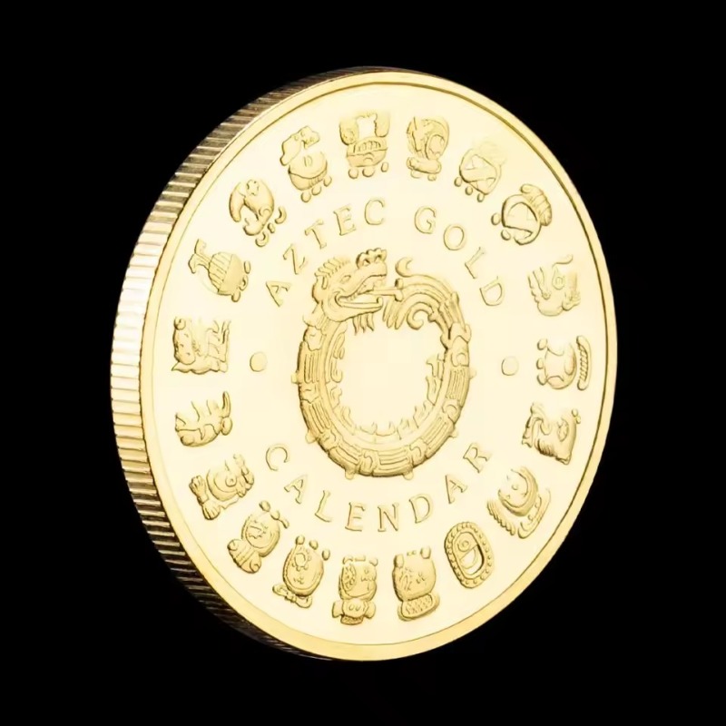 Gold Plated Mayan Aztec Calend - Art Craft Letter A review and price