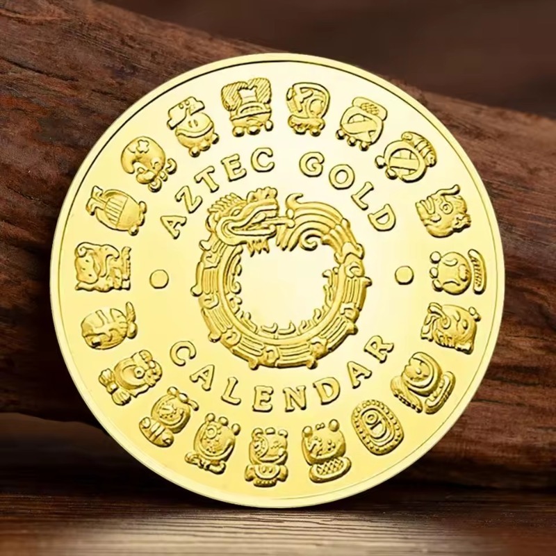 Gold Plated Mayan Aztec Calend - Art Craft Letter A review and price