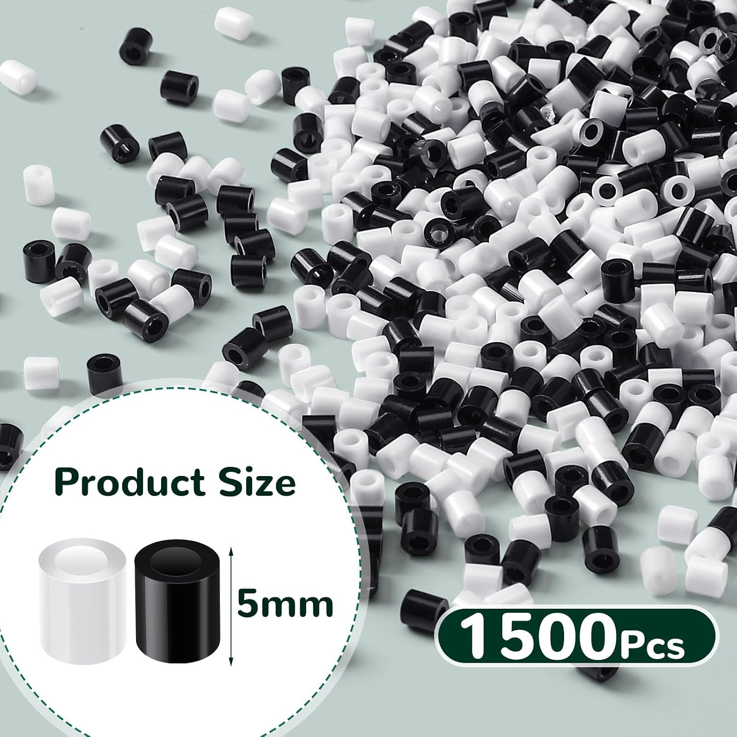1500Pcs Black White 2.6mm Melt - Art Craft For 3 Year Old review and price